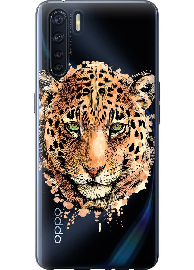 Силиконовый чехол 'Леопард v2' для Endorphone Oppo A91 (258084195)