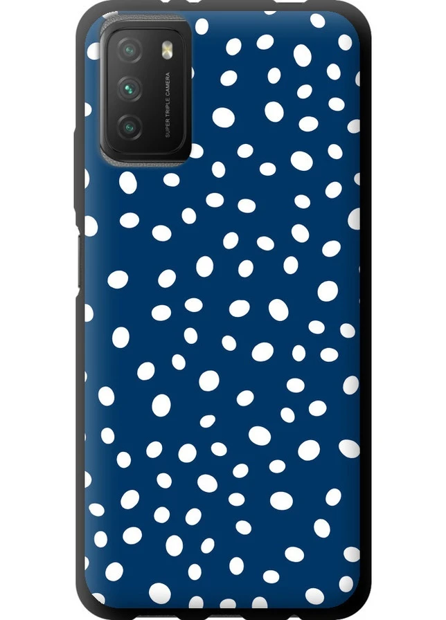 TPU черный чехол 'Горошек v3' для Endorphone Xiaomi Poco M3 (258086653)
