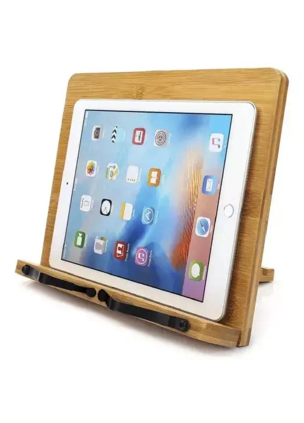 Подставка деревянная бамбуковая компактная универсальная для книг планшета с ручками 28х3 см (475757-Prob) Unbranded (271039203)