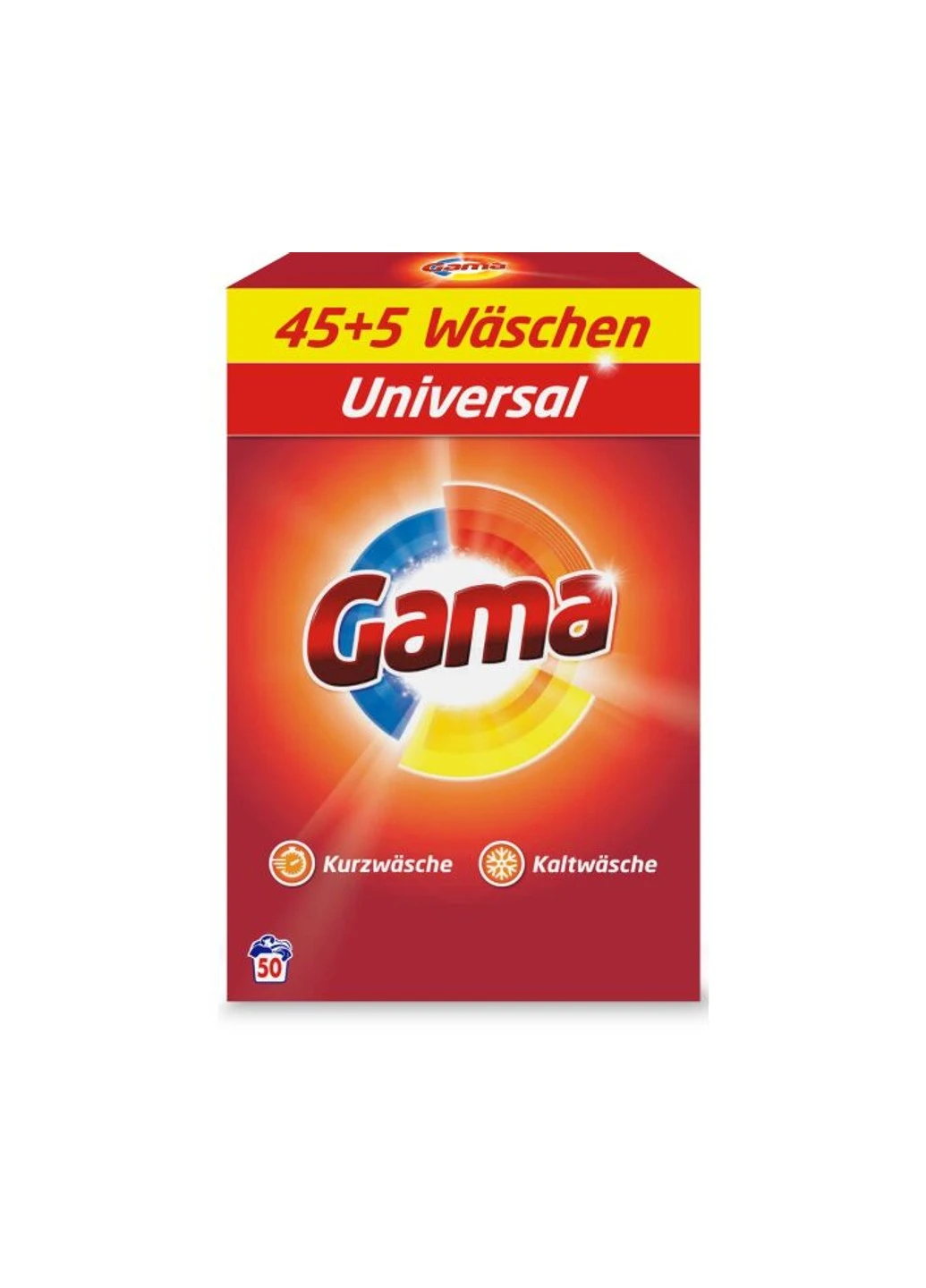 Порошок для стирки 3в1 Универсальный, 3.25 кг (50 стирок) Gama (261555720)