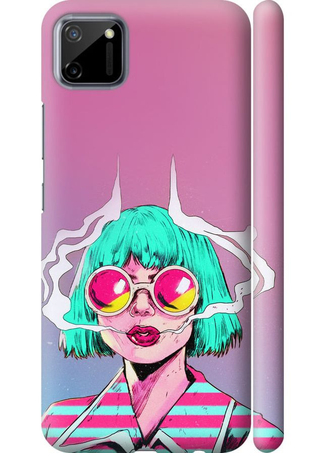 3D пластиковий матовий чохол 'Поп арт дівчина' для Endorphone Realme C11 2020 (276195066)