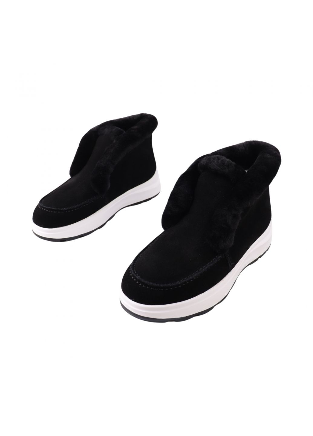 ботинки женские черные натуральная замша Sorte Lady