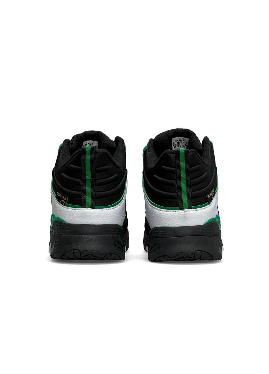 Черные зимние кроссовки мужские, вьетнам adidas Originals Niteball Men’s Black Green White Fur
