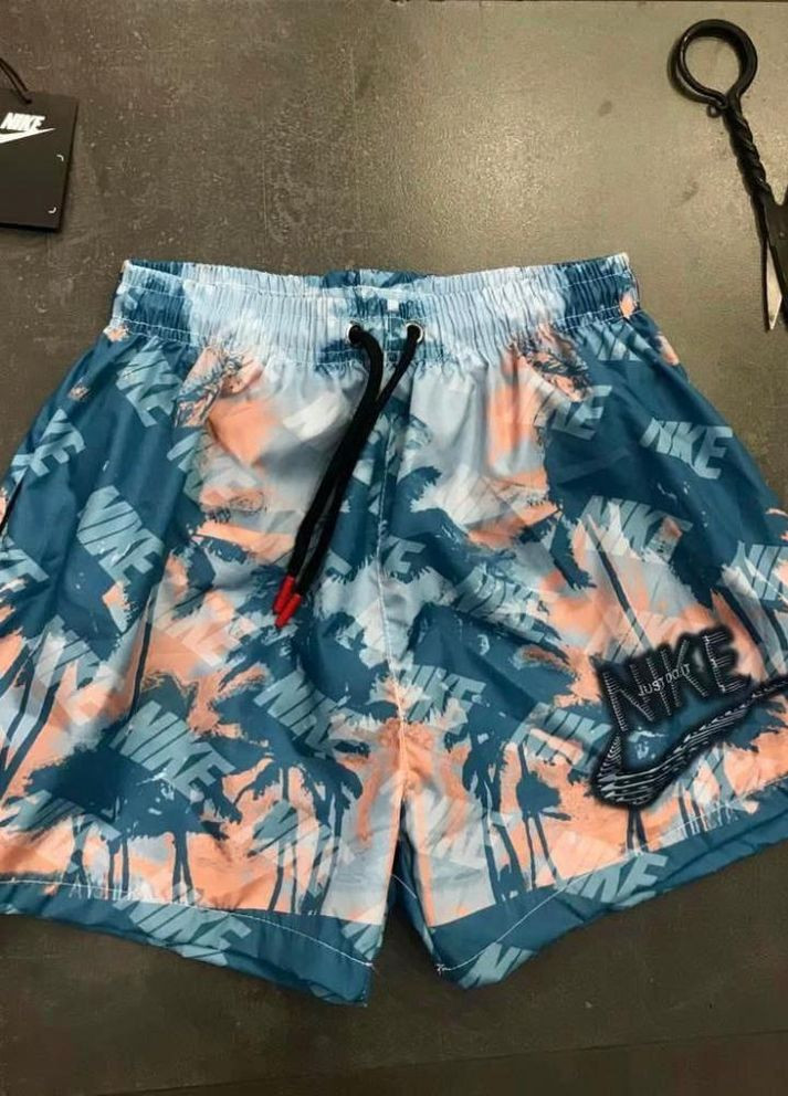 Пляжні чоловічі шорти кольору морської хвилі No Brand (262088855)