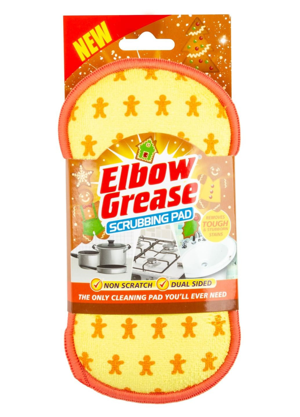 Губка для чищення абразивна Scrubbing Pad Gingerbread 1шт Elbow Grease (269371084)