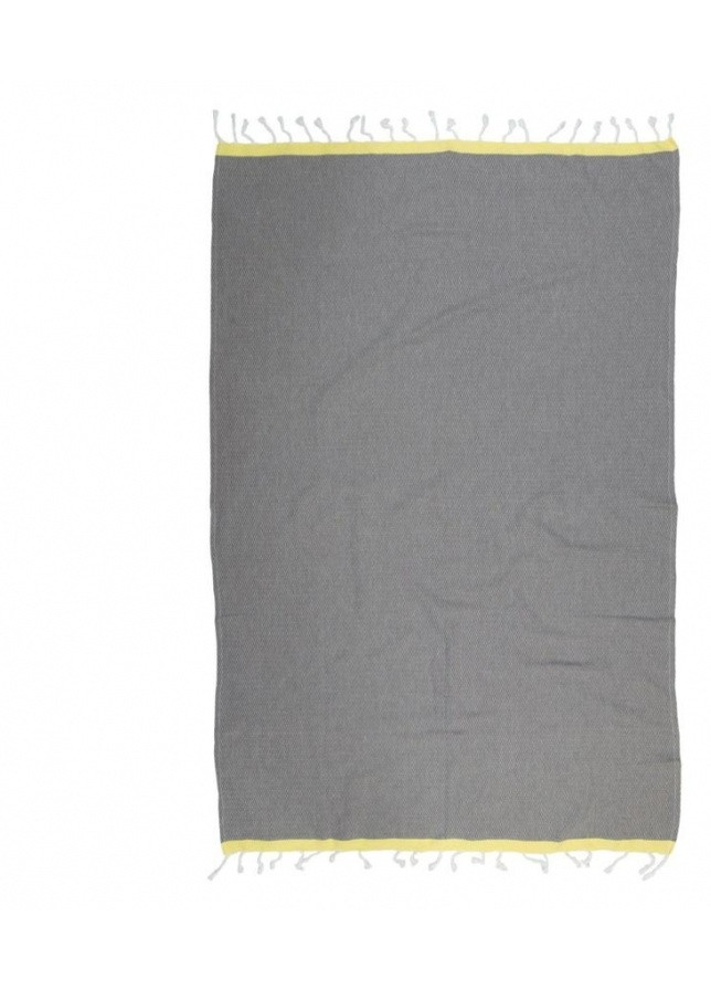 Barine полотенце pestemal - basak 95*165 grey-yellow серый-жёлтый однотонный серый производство - Турция