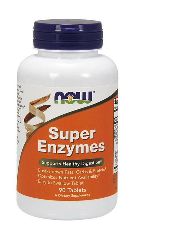 Пищеварительные ферменты Super Enzyme 90 tabs Now (258566350)