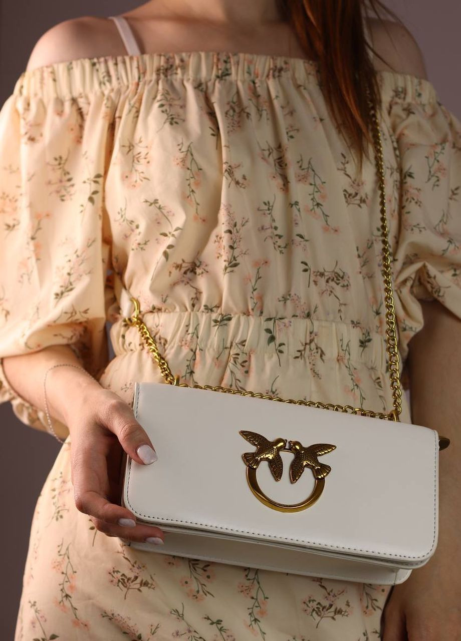 Сумка класична з лого PINKO white Vakko (260601257)