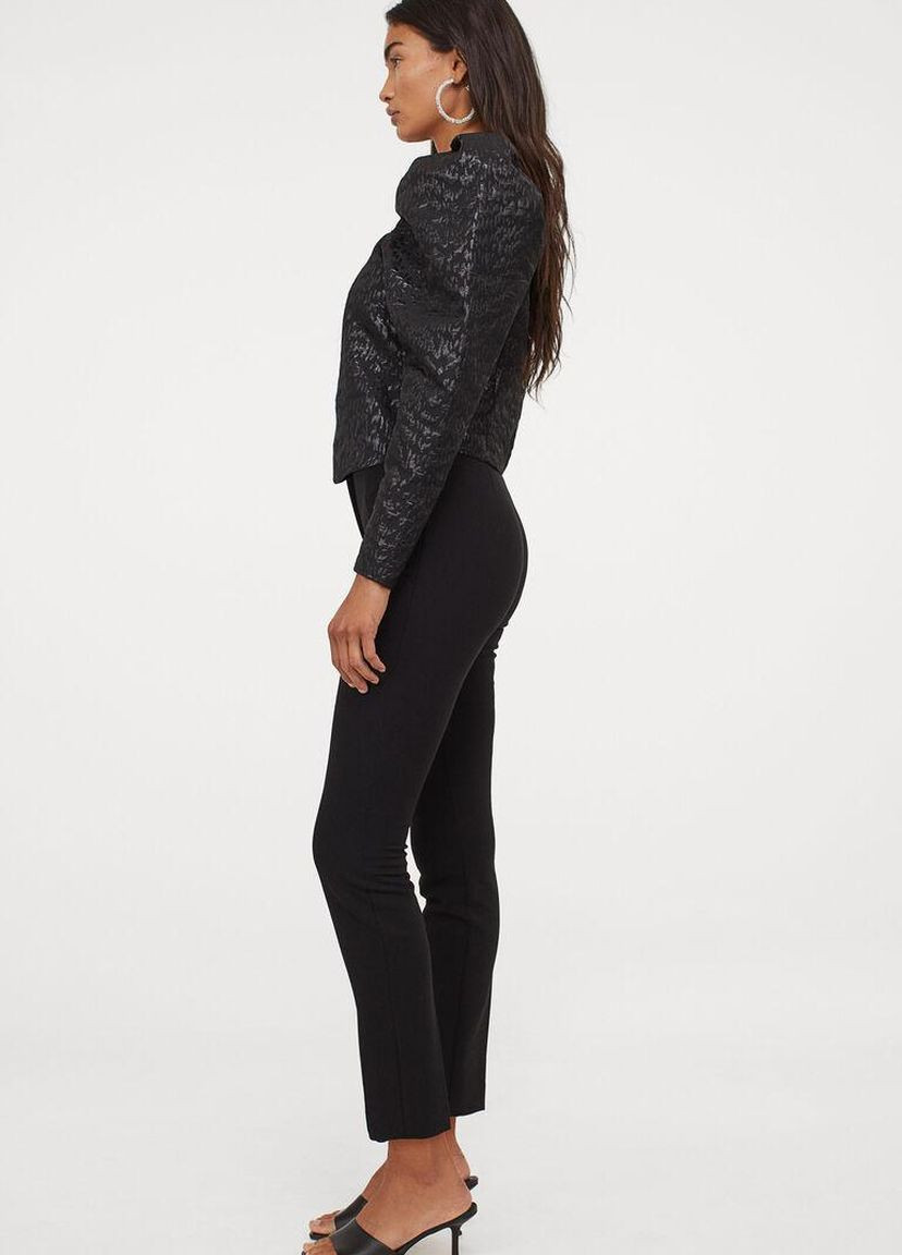 Чёрная блуза демісезон,чорний в візерунки, H&M