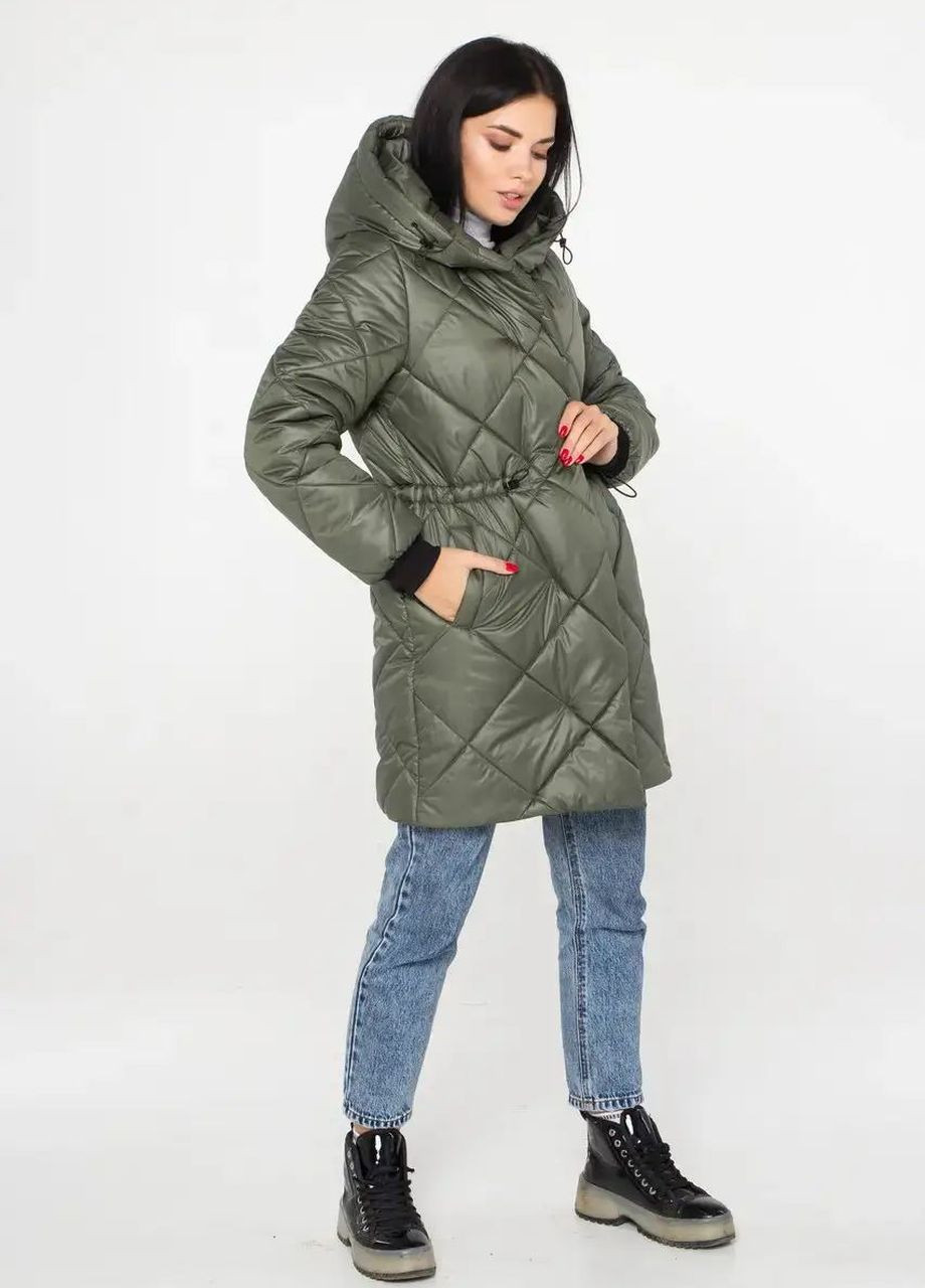 Оливкова (хакі) зимня жіноча куртка зимова SK