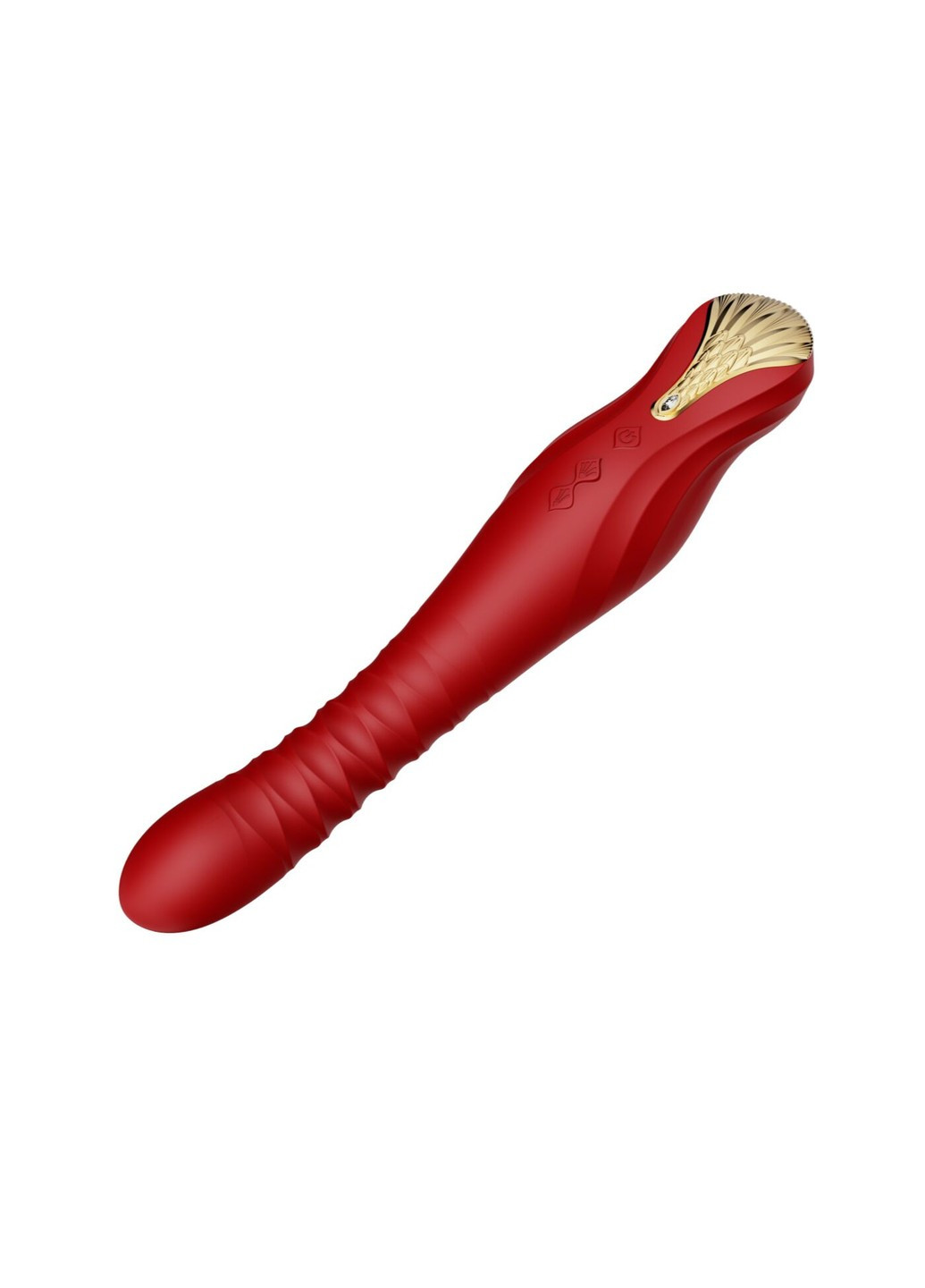 Смартвібратор-пульсатор — King Wine Red, кристал Swarovski Zalo (258470915)