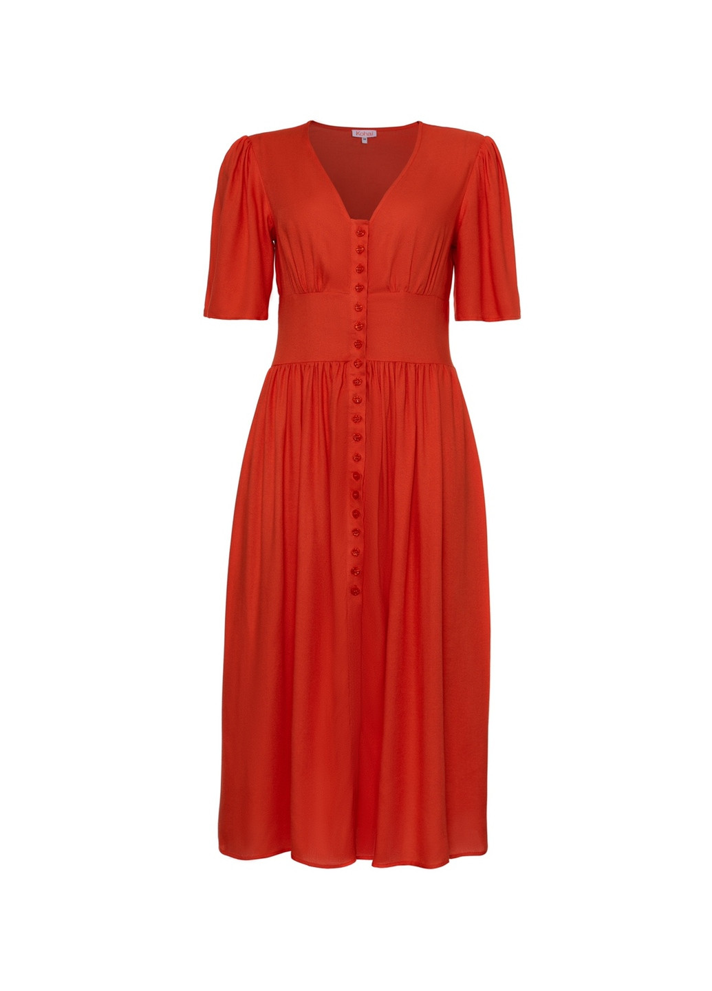 Коралова сукня міді на ґудзиках Kohai