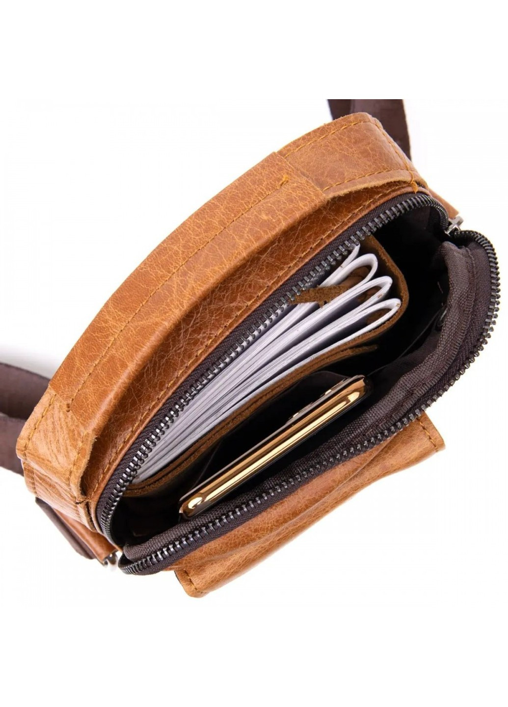 Мужская кожаная сумка через плечо 20416 Vintage (263279422)