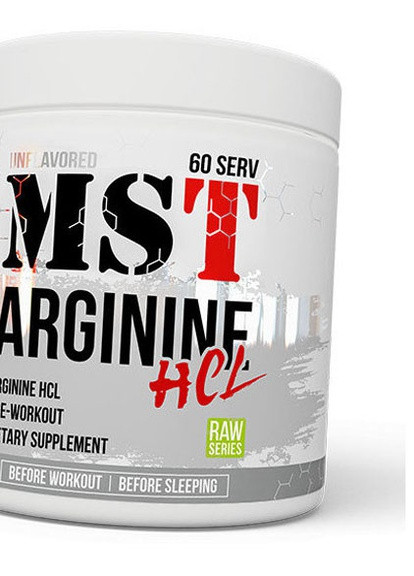 Arginine HCL Powder 300 g /60 servings/ Unflavored MST Nutrition (257342686)