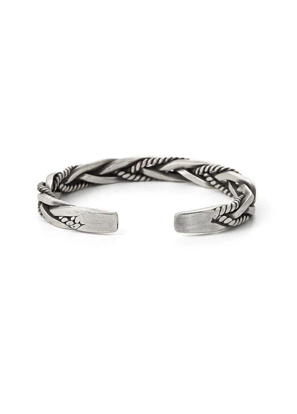 Браслет-бангл сріблястий в античному стилі із покриттям срібла 925 No Brand (258472181)