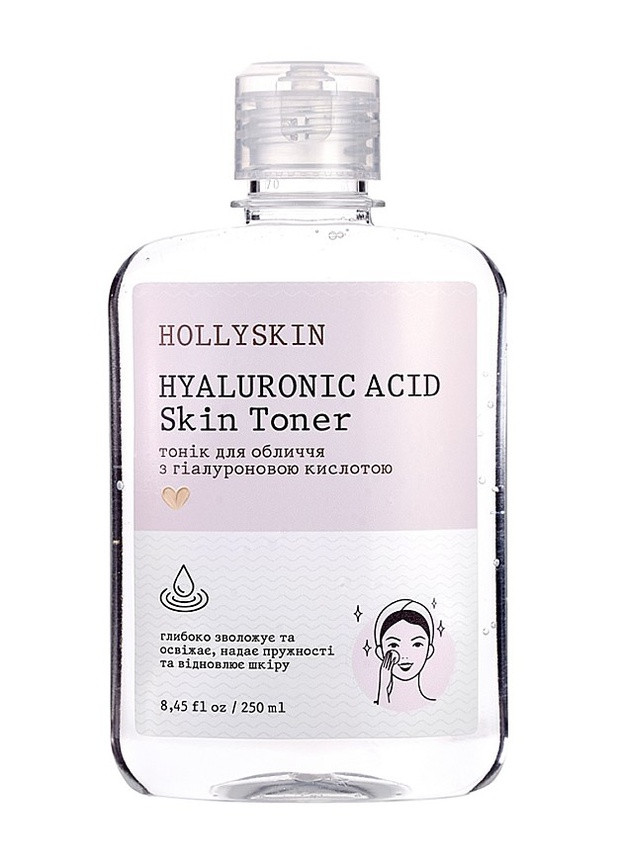Тоник для лица с гиалуроновой кислотой Hyaluronic Acid Skin Toner, 250 мл Hollyskin (257332681)