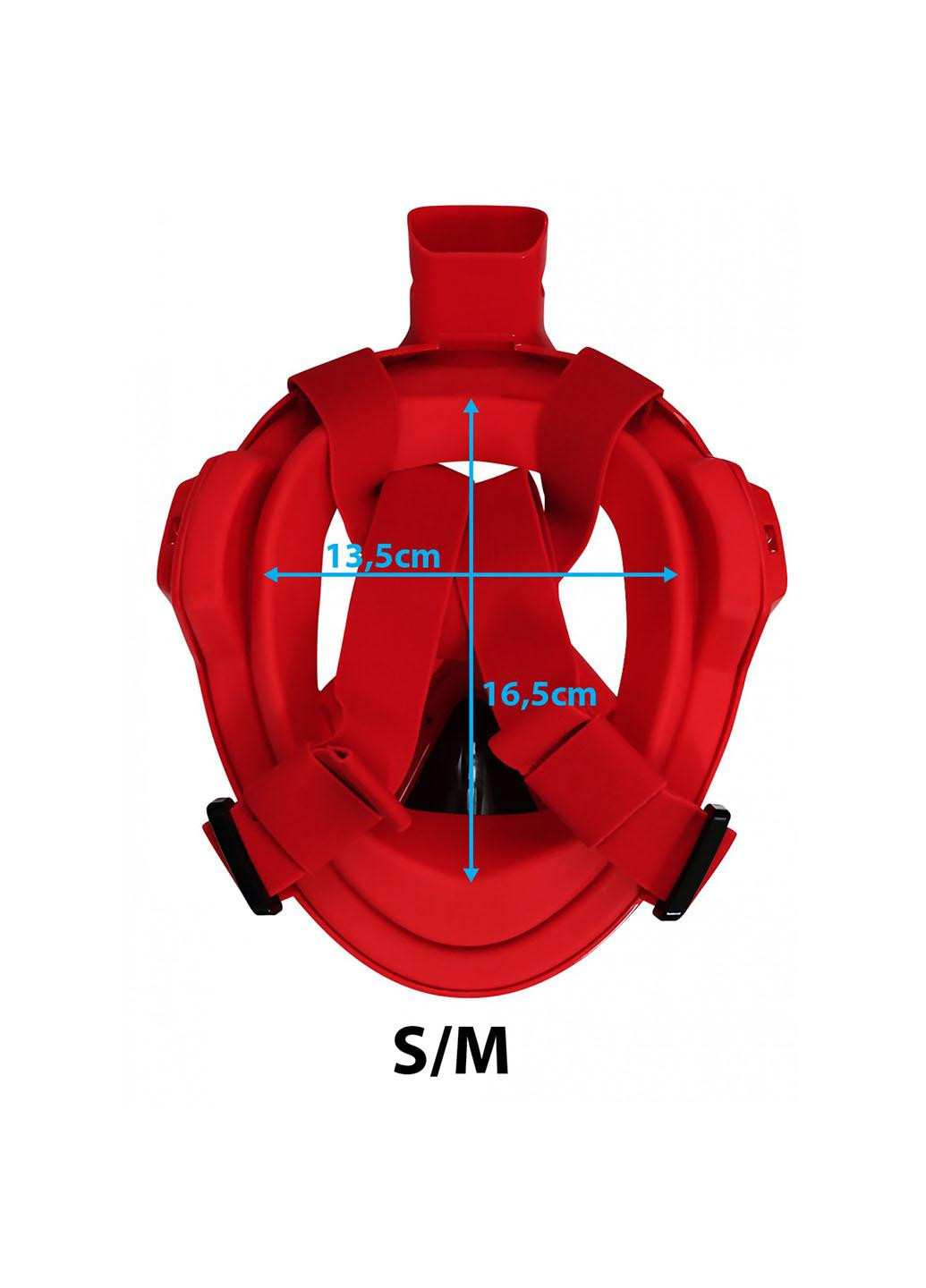 Маска для снорклинга (плавания) SV-DN0021 Size S/M Black/Red SportVida (258235097)