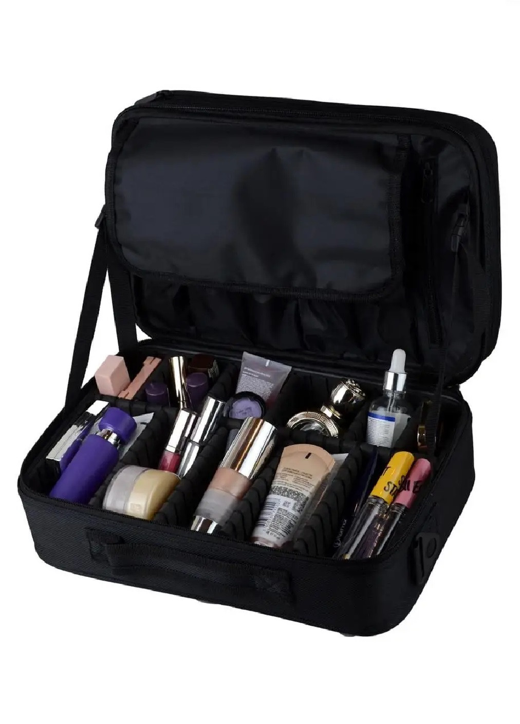Органайзер бокс бьюти кейс косметичка чемоданчик сумка для хранения косметики и аксессуаров 33х22х11 см (474700-Prob) Черный Unbranded (259443742)