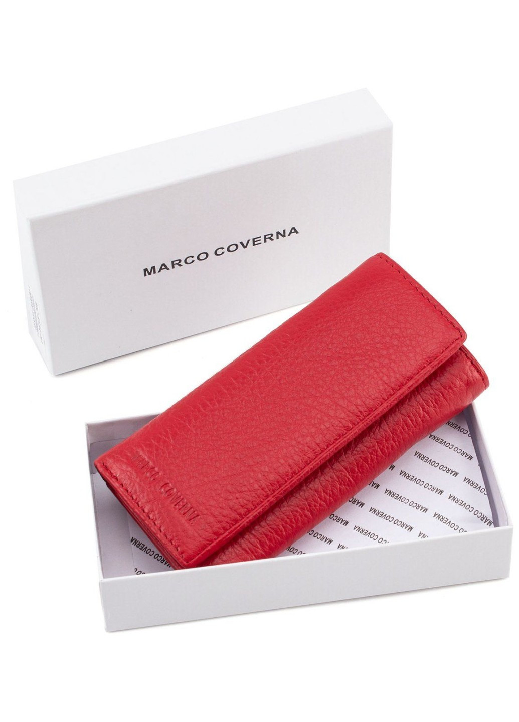 Женский кошелек с креплениями для ключей MC-5551-2 (JZ6670) красный Marco Coverna (259752492)