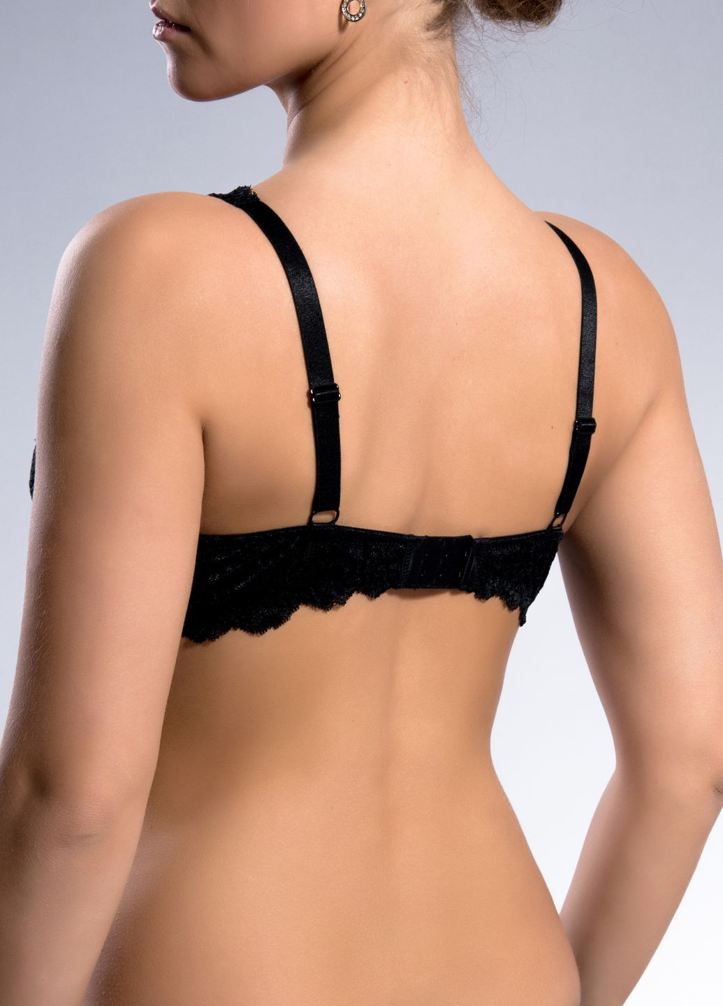 Чёрный бюстгальтер a 6299 d Acousma с косточками нейлон