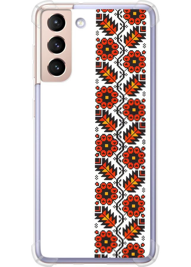 Силіконовий протиударний с посиленими кутами чохол 'Вишиванка 29' для Endorphone Samsung Galaxy S21 (269343900)