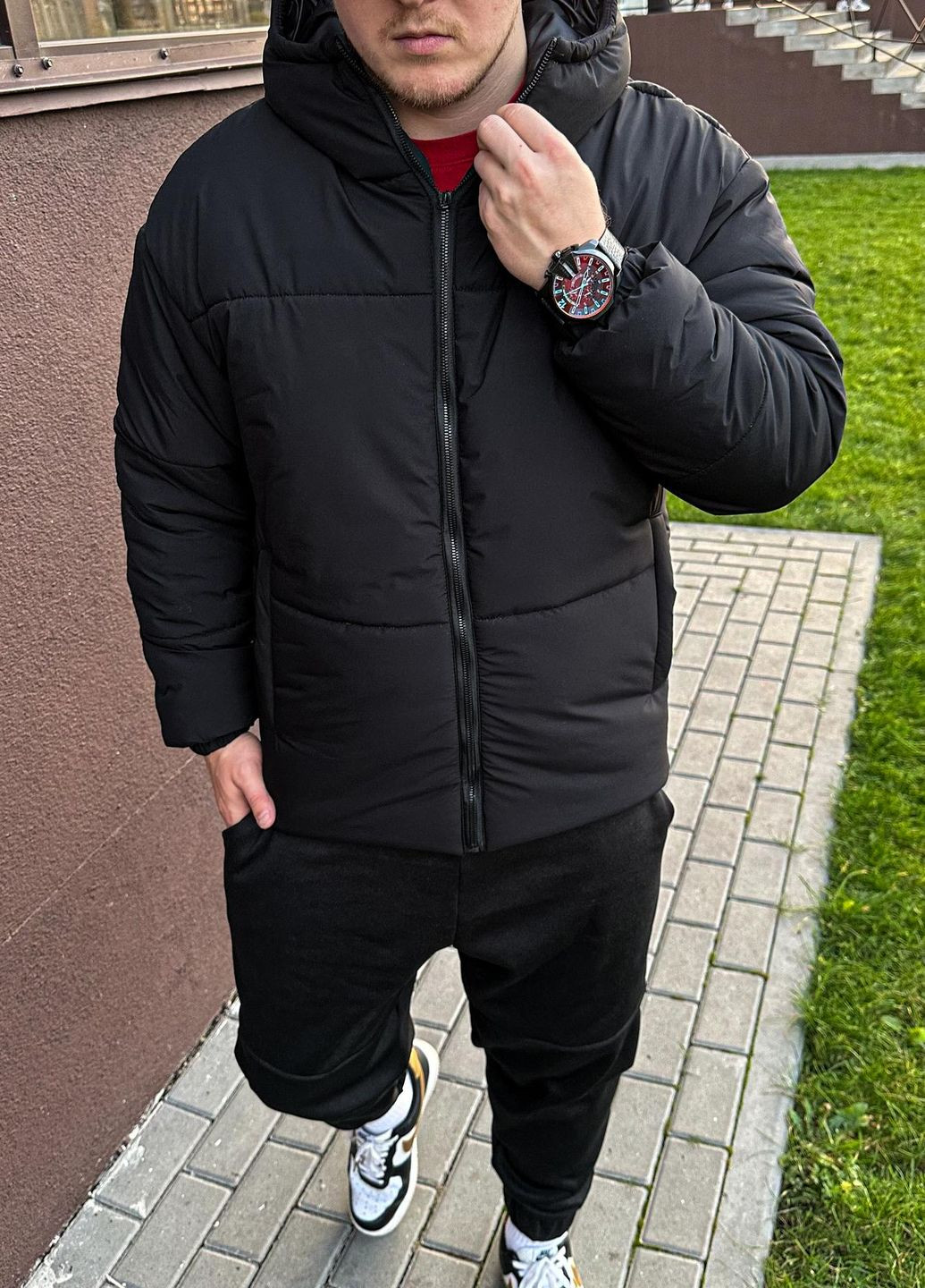 Черный зимний Пуховик Vakko