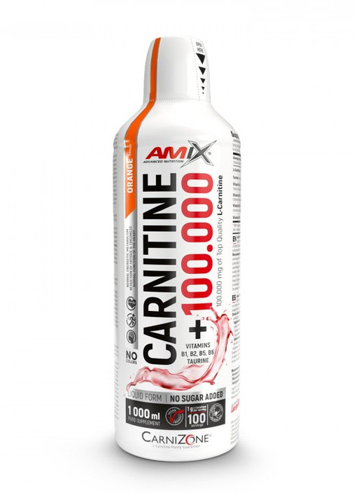 Carnitine 100.000 mg CarniZone 1000 ml /100 servings/ Orange Amix Nutrition (257561391)