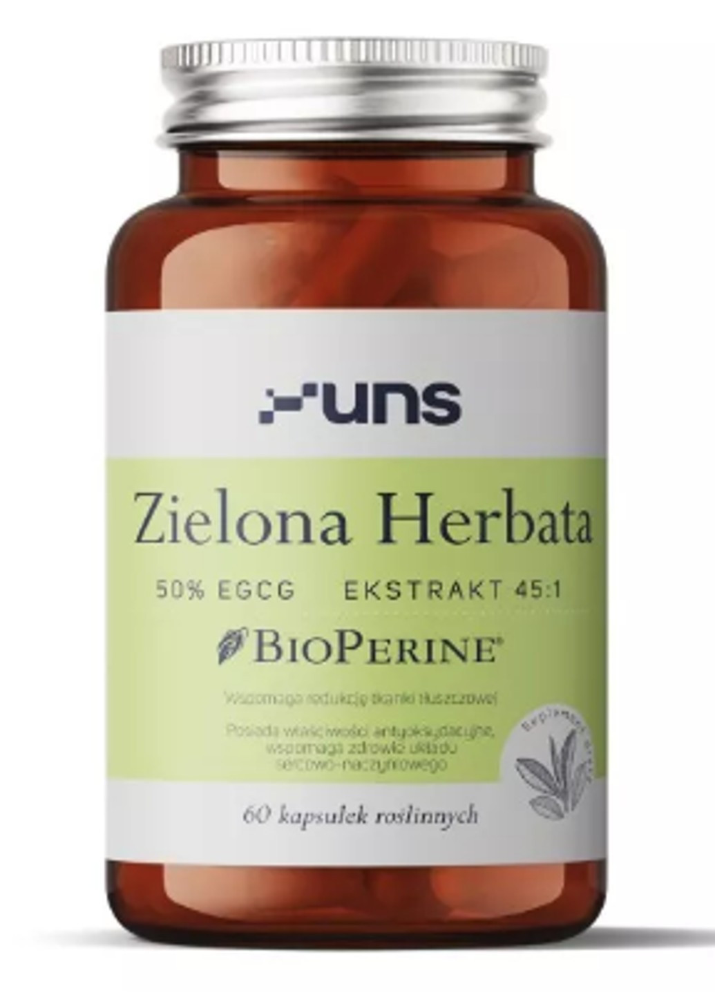 Екстракт Зеленого Чаю и Биоперин Zielona Herbata - 60 капсул UNS Vitamins (269462182)