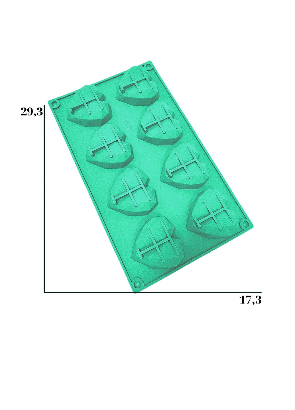 Форма силиконовая на планшете для выпечки "Сердце" 29.3 x 17.3 см Profsil (259634783)