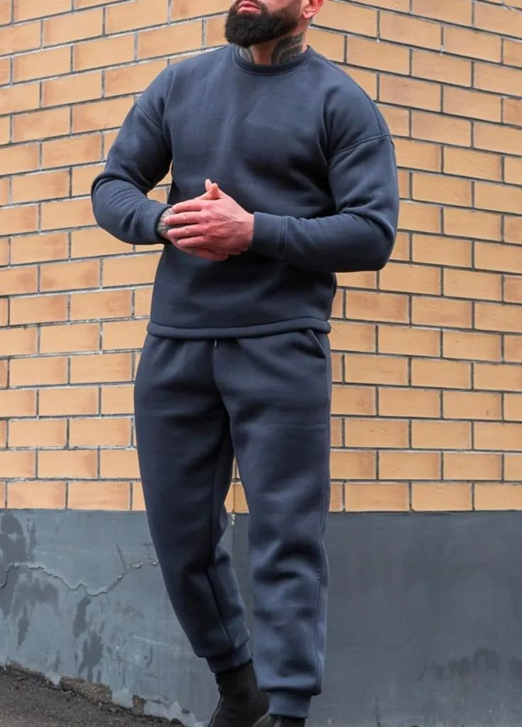 Костюм спортивный мужской на флисе No Brand (272490667)