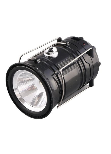 Ліхтар акумуляторний LED лампа JH-5800T з павербанком та сонячною панеллю чорний No Brand (260511752)