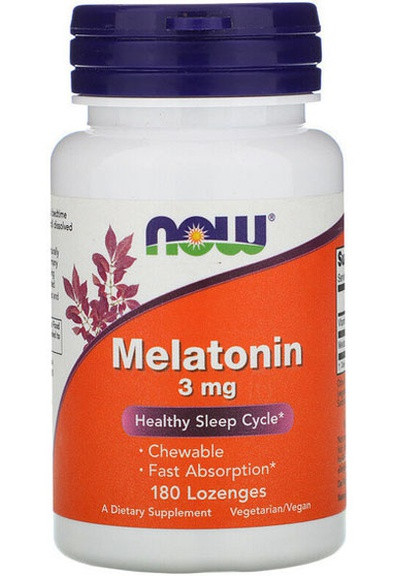 Melatonin 3 mg 180 Lozenges NOW-03259 Now Foods (256725218)