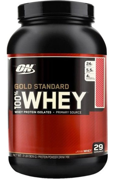 100% Whey Gold Standard 909 g /29 servings/ Strawberry Banana Optimum Nutrition (257342745)