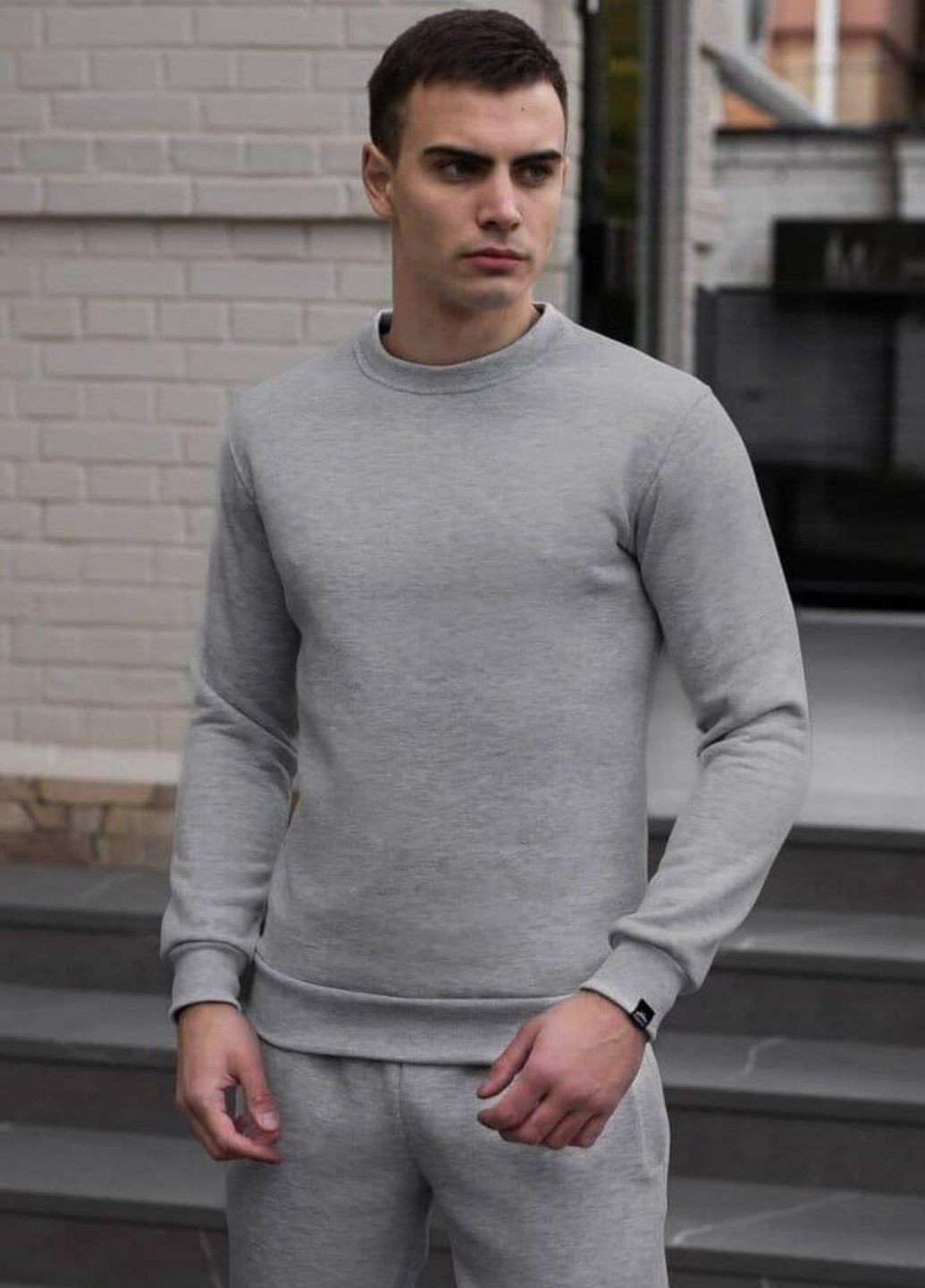 Серый свитшот мужской (276778501)