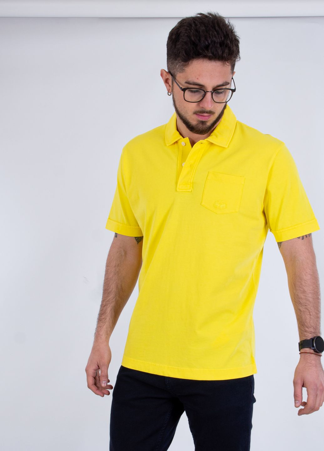 Желтая футболка-поло для мужчин La Martina