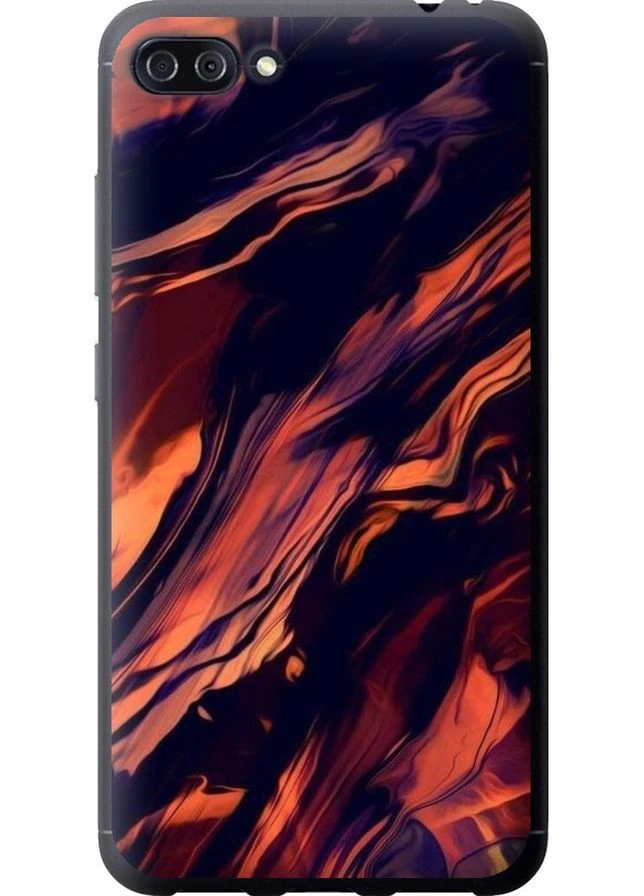Силиконовый чехол 'Черно-оранжевая абстракция' для Endorphone Asus ZenFone 4 Max ZC554KL (276394547)
