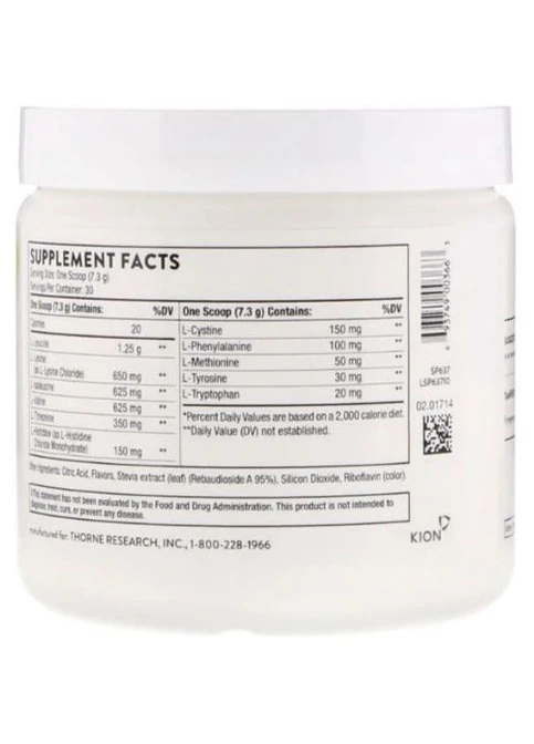 Amino Complex, 7.7 oz 219 g /30 servings/ Lemon THR-00366 Thorne Research (259734511)