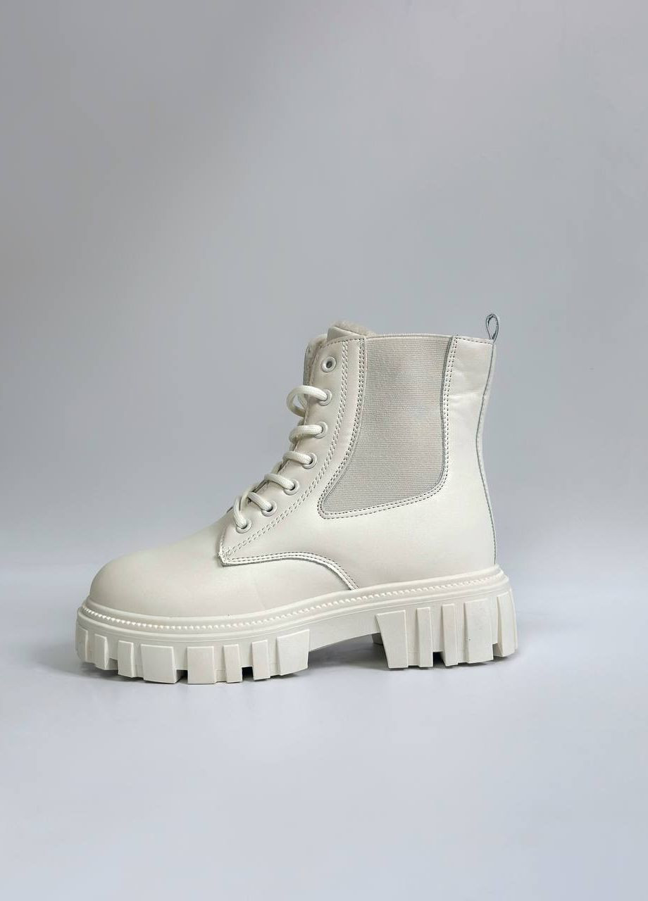 Білі зимовий жіночі черевики No Brand Boots Town Beige
