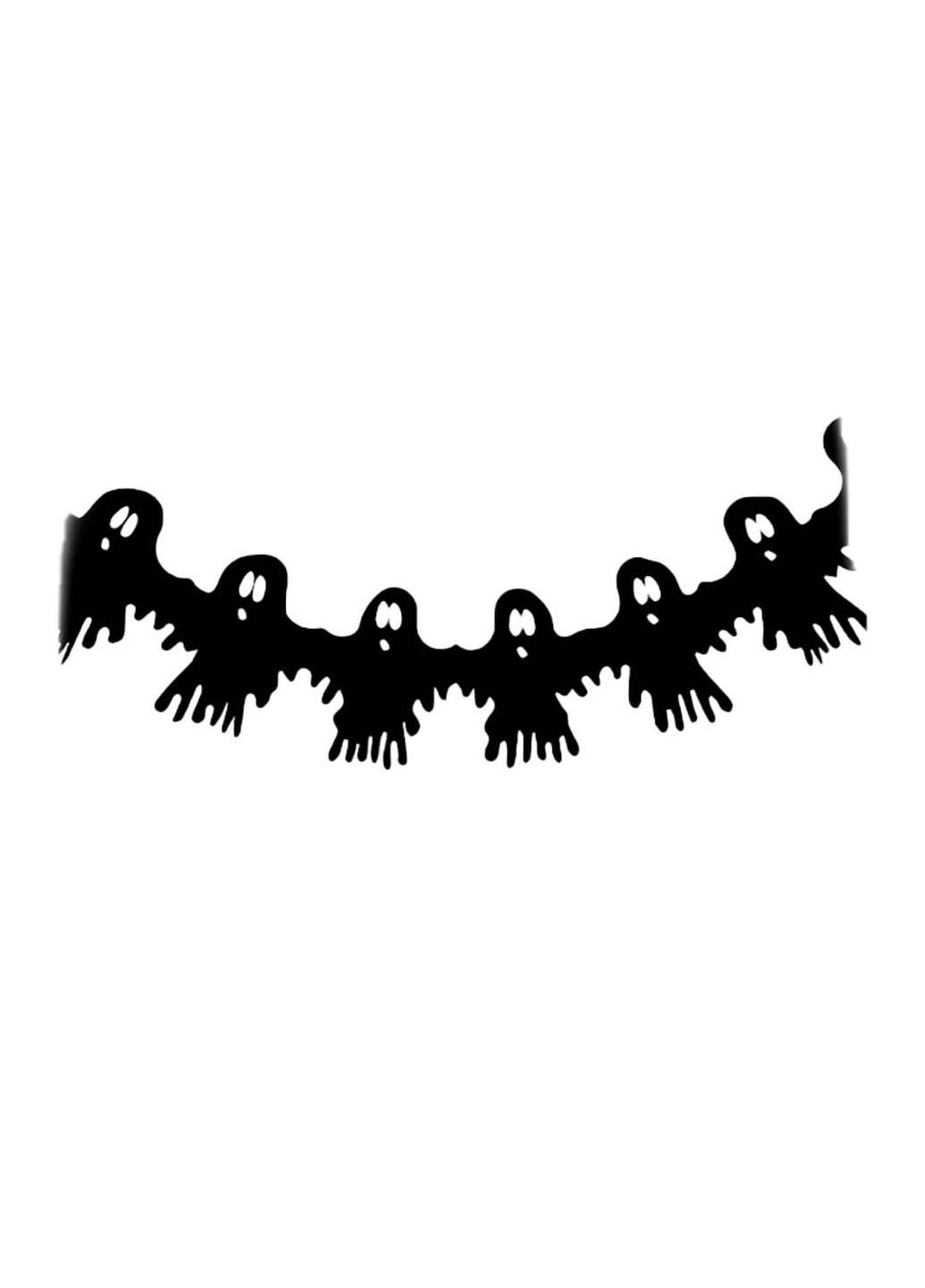 Гірлянда на Хелловін "Привиди", 4м колір чорний ЦБ-00202577 Yes (259466464)
