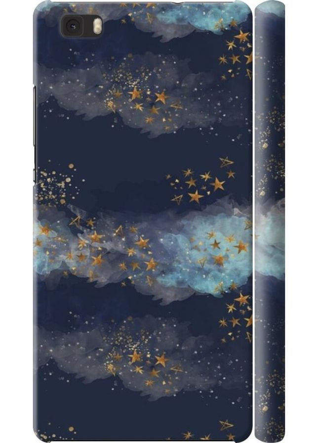 3D пластиковый матовый чехол 'Ночь золотые звезды' для Endorphone huawei ascend p8 lite (276395800)