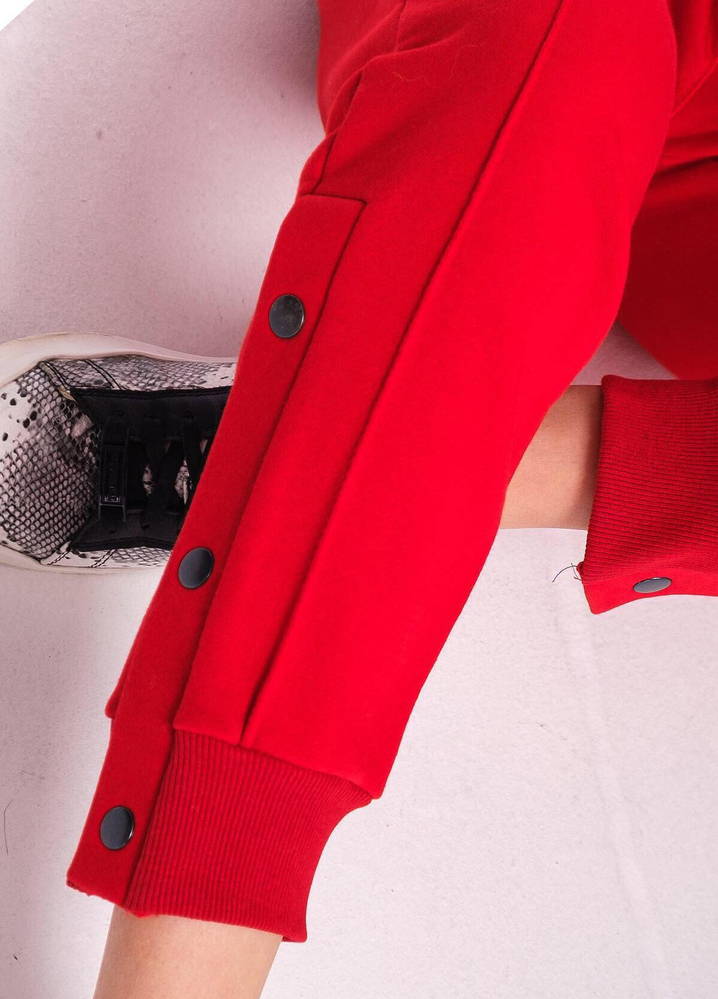 Спортивный костюм женский красный петля размер Л Let's Shop (257212377)