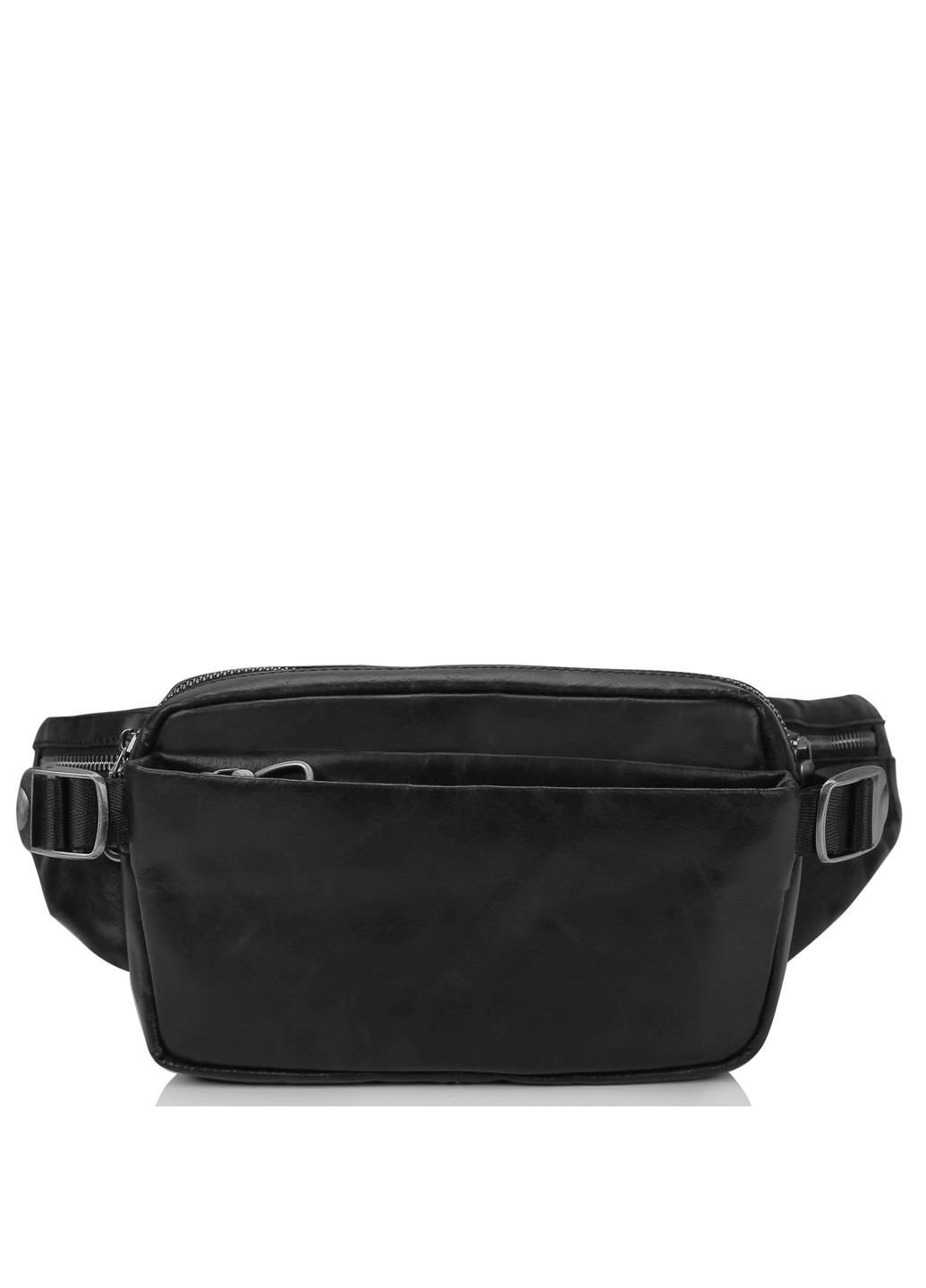 Сумка на пояс из натуральной кожи черная 1001A Tiding Bag (277963124)