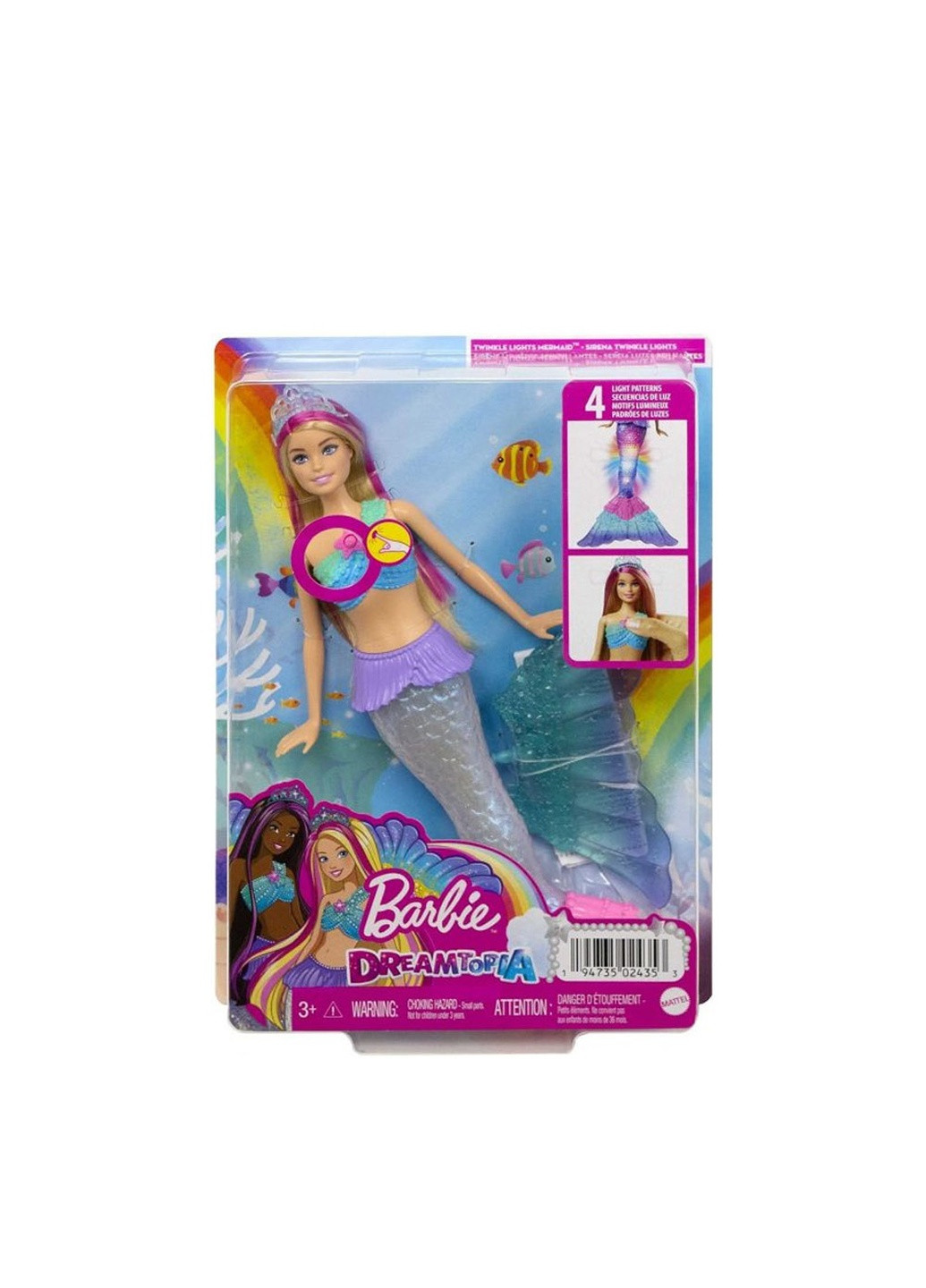 Кукла-русалка "Светящийся хвостик" цвет разноцветный ЦБ-00205068 Barbie (259465051)
