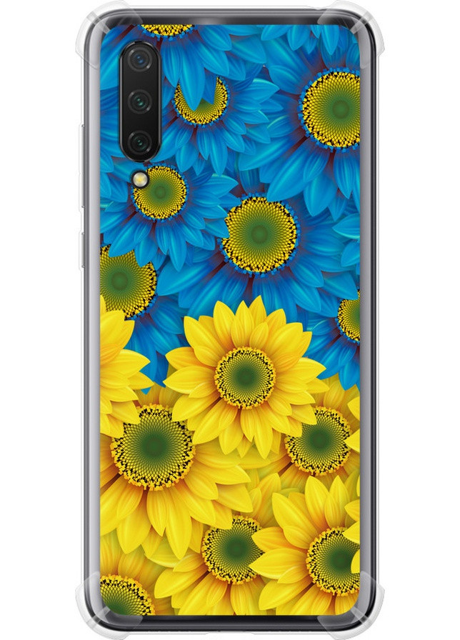 Силіконовий протиударний с посиленими кутами чохол 'Жовто-блакитні квіти ' для Endorphone xiaomi mi 9 lite (258566605)