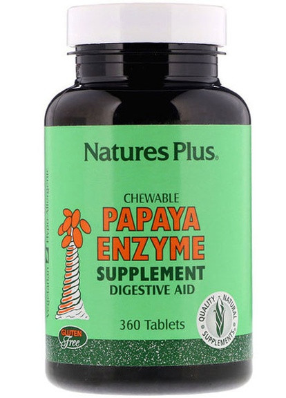 Nature's Plus Chewable Papaya Enzyme Supplement 360 Tabs NAP-04462 Natures Plus (257252508)