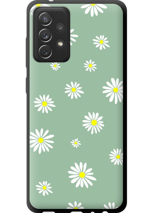 TPU черный чехол 'Ромашки v4' для Endorphone Samsung Galaxy A72 A725F (258087193)