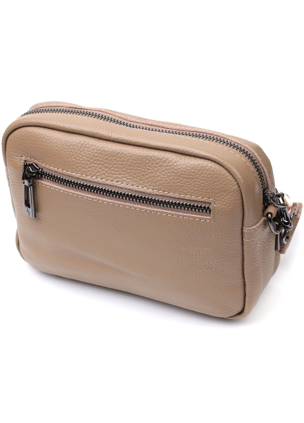 Женская сумка кросс-боди из натуральной кожи 22293 Бежевая Vintage (276461680)