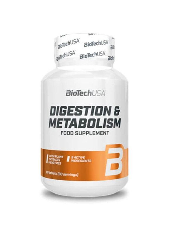 Добавка для покращення травлення Digestion and Metabolism 60 tabs Biotech (261926591)
