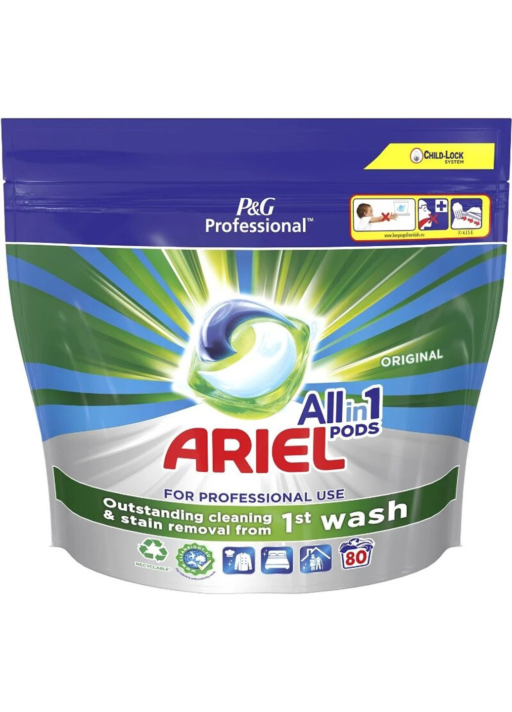 Капсули для прання Professional original для всіх типів тканин, 80 шт Ariel (276966553)