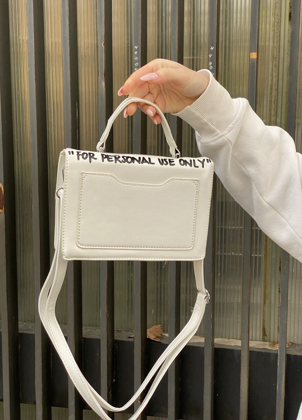 Жіноча сумка крос-боді CASH INSIDE біла Off White (271837043)